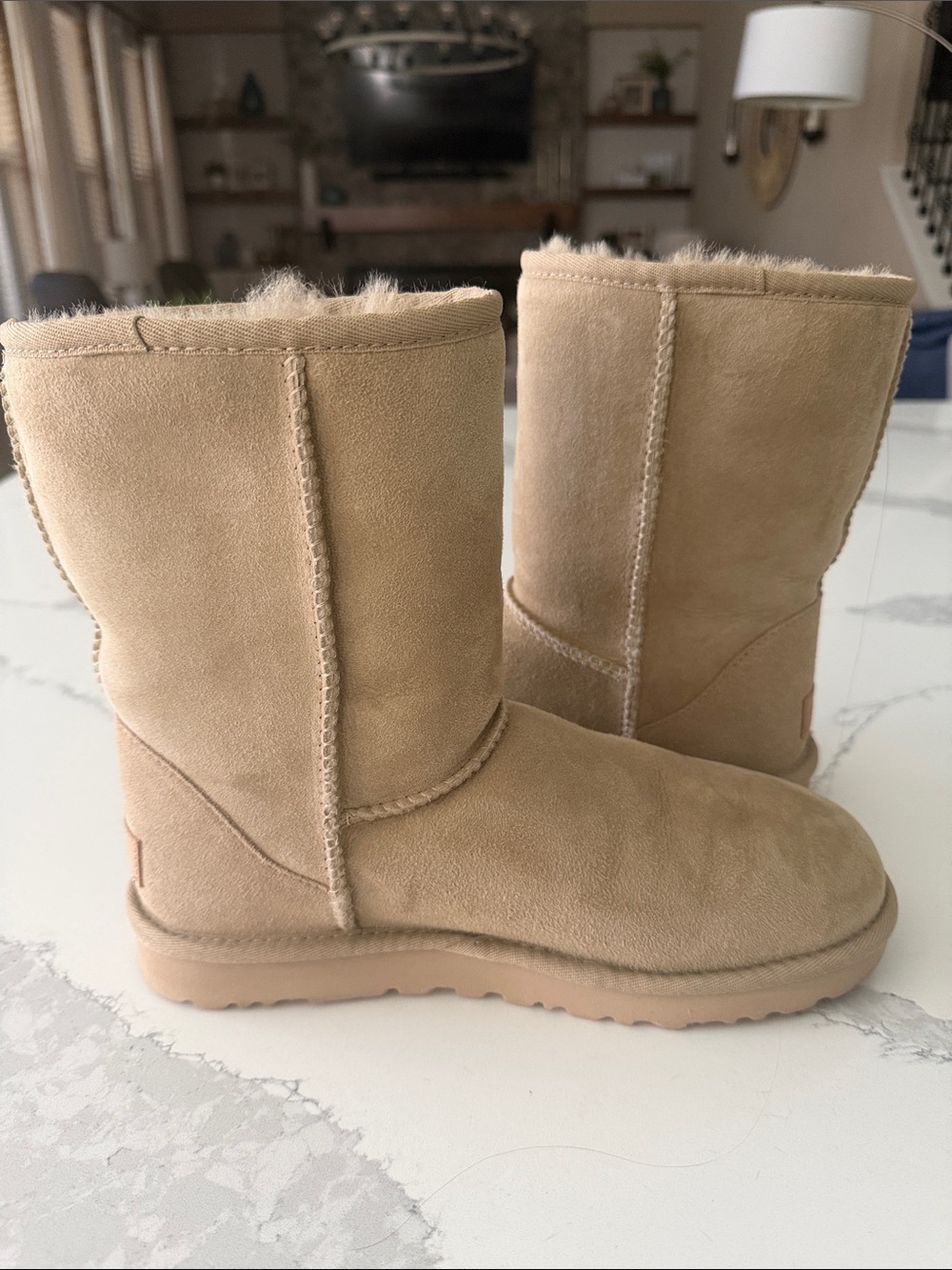 Ugg classic short II boots  mustard seed. Size 8